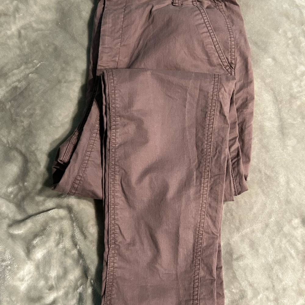 Old Navy Light Plum Color Chinos Tapered Leg Cotton Stretch